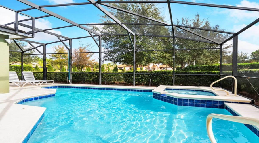 Private pool with pool heater.