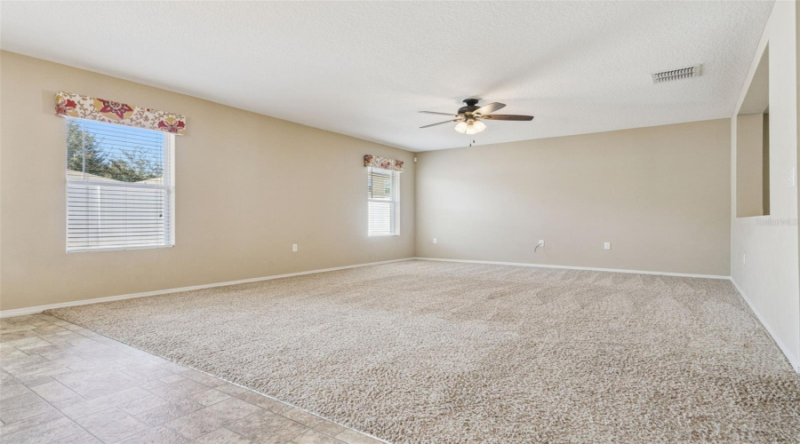 Living room from view of kitchen