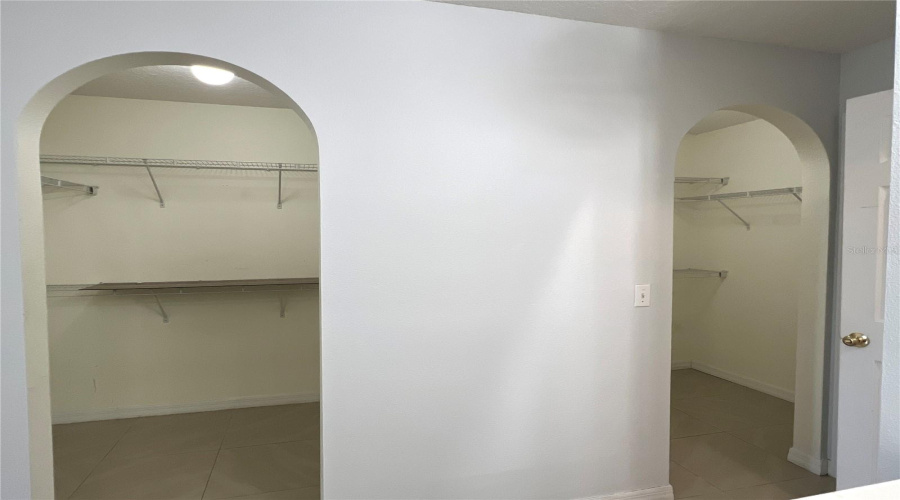 Dual Walk-in closets