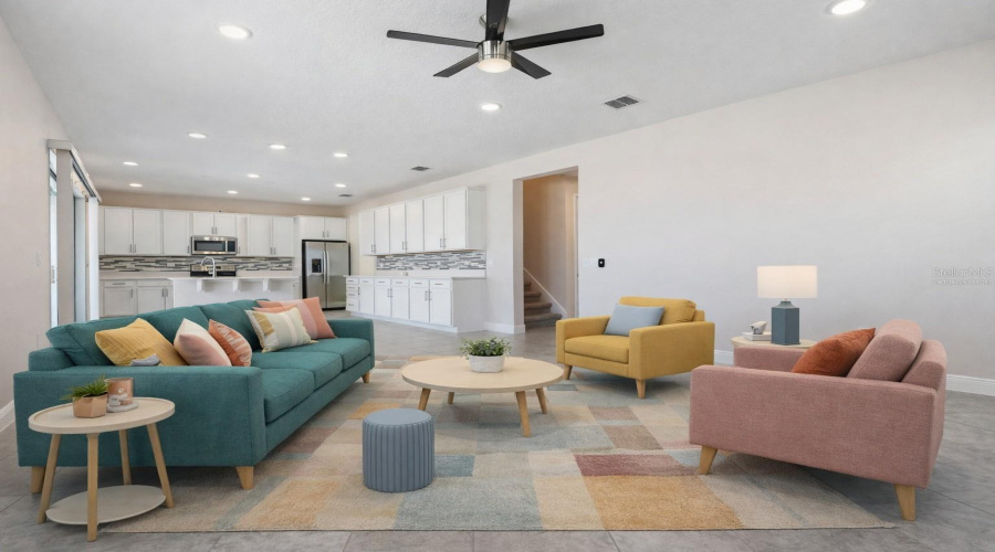 LIVING ROOM VIRTUALLY STAGED