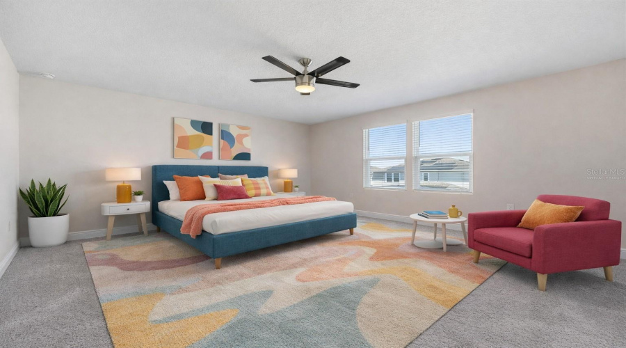 MASTER BEDROOM - VIRTUALLY STAGED