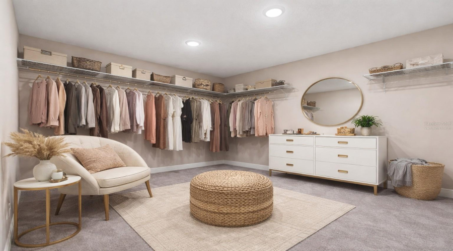 MASTER CLOSET VIRTUALLY STAGED....IT'S THAT BIG!