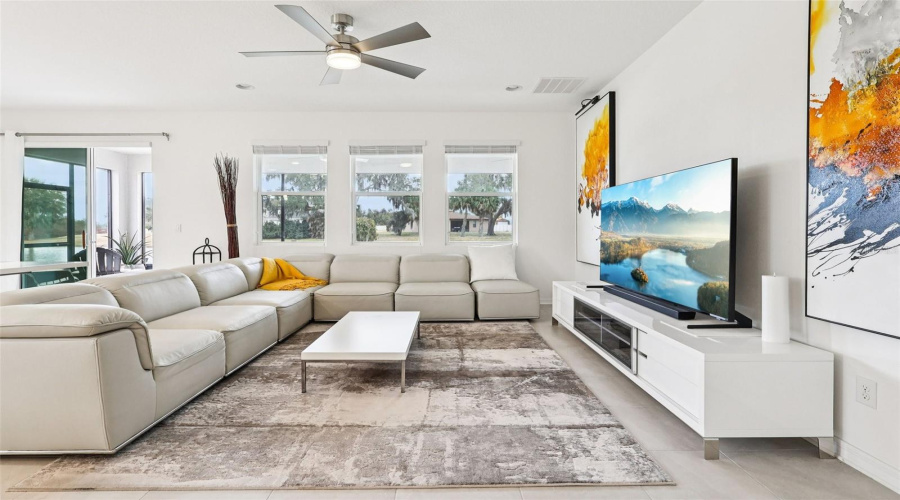 Living room and you can see to the left, the lanai