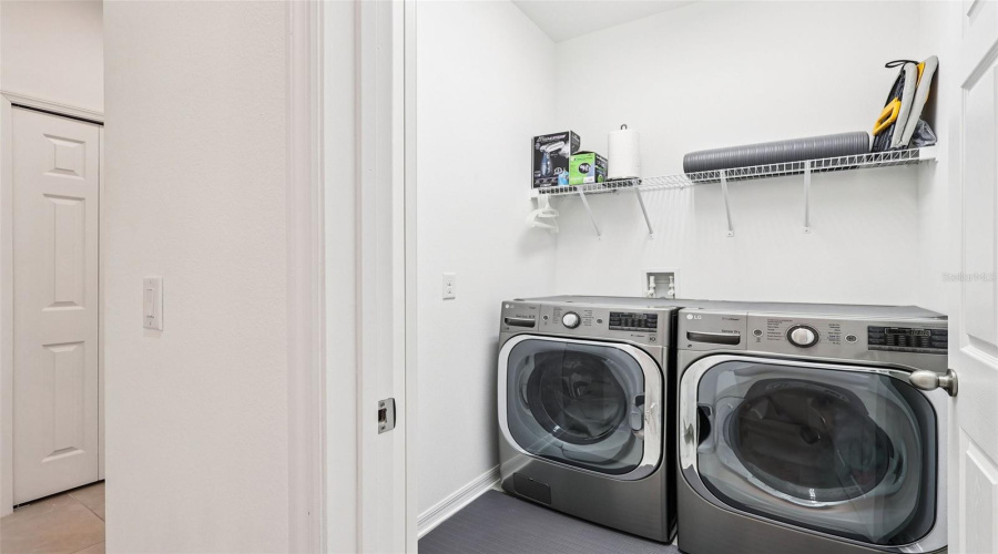 Laundry Room with great storage just to the left