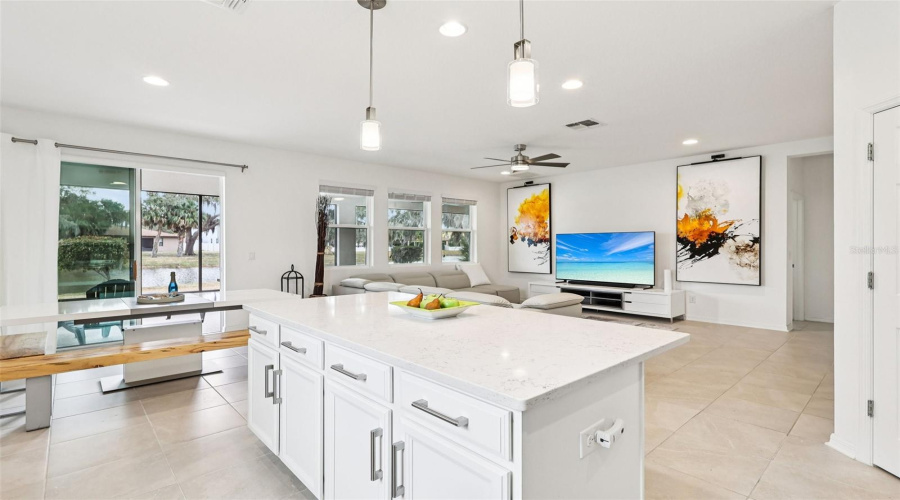 The flow from the kitchen!