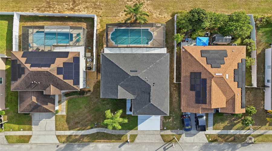 Grey home in the middle