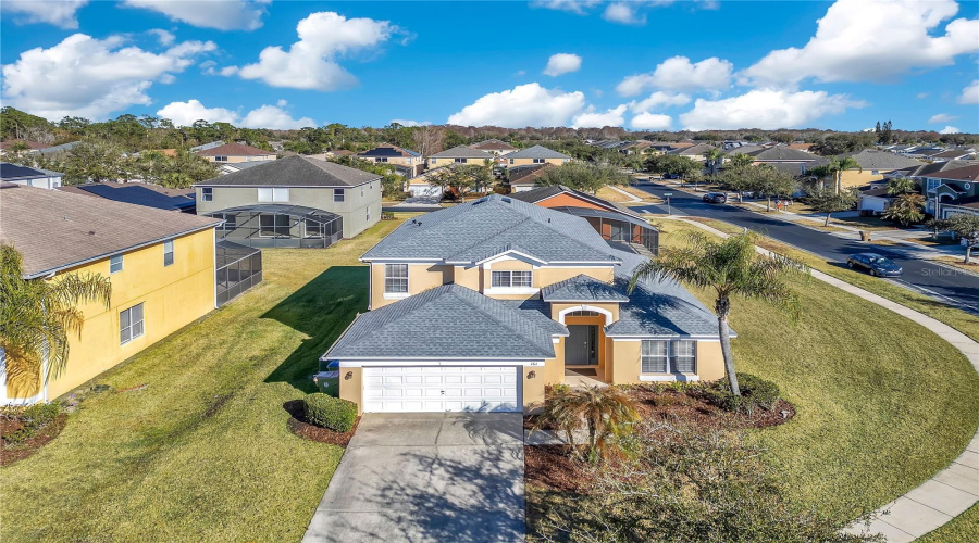 Aerial - Corner Lot - New Roof