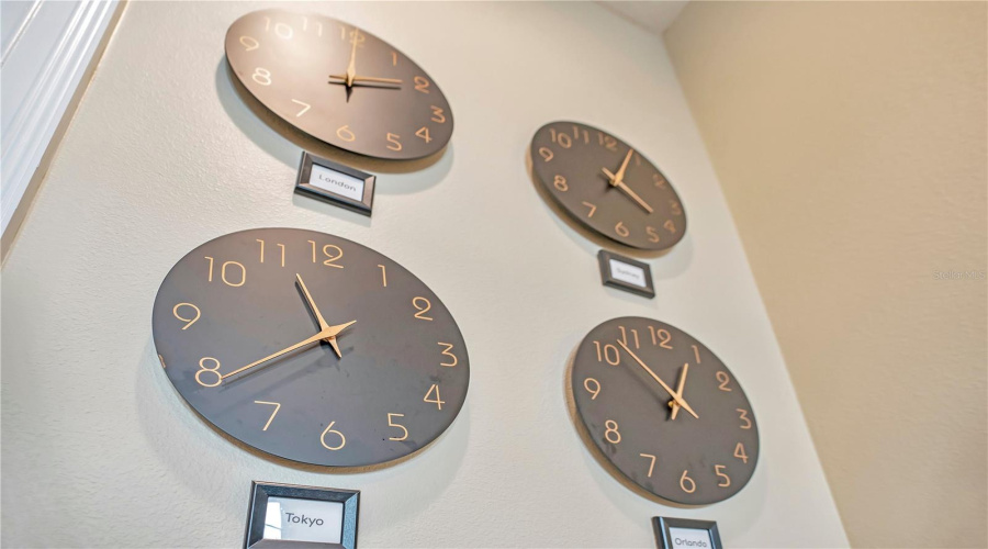 World-inspired décor elements reflecting the home’s immersive travel theme.