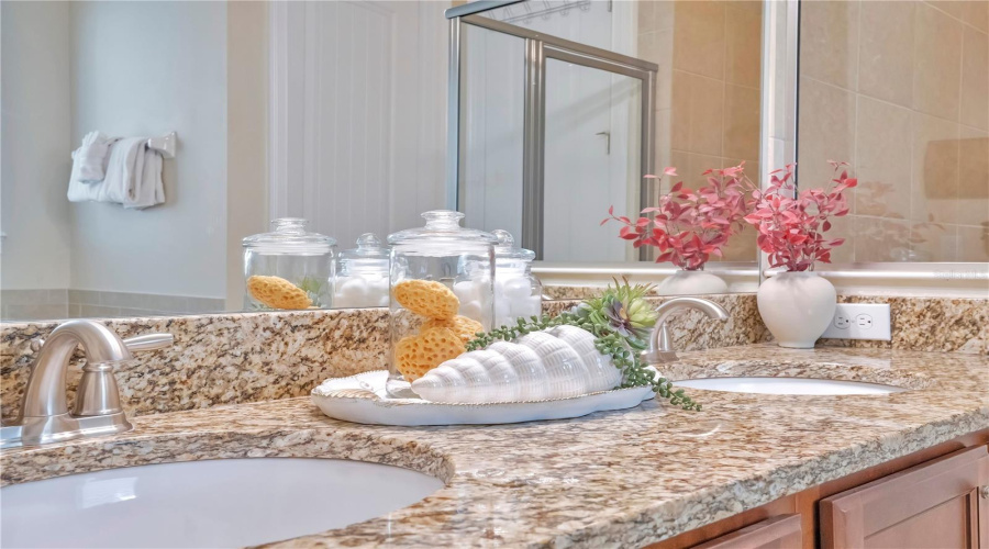 Granite counters and ample storage create both function and style.