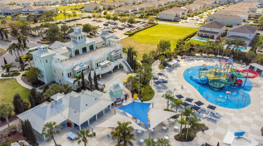 Encore Resort clubhouse and water park amenities - a major draw for vacation rental guests