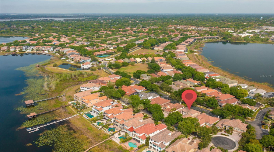 Aerial of Big Sand Lake and Little Sand Lake