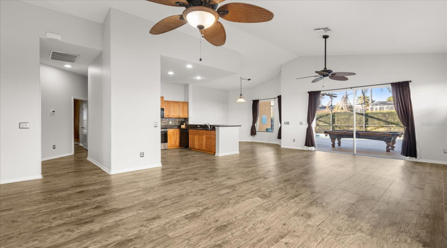 Large living area with lots of natural lighting