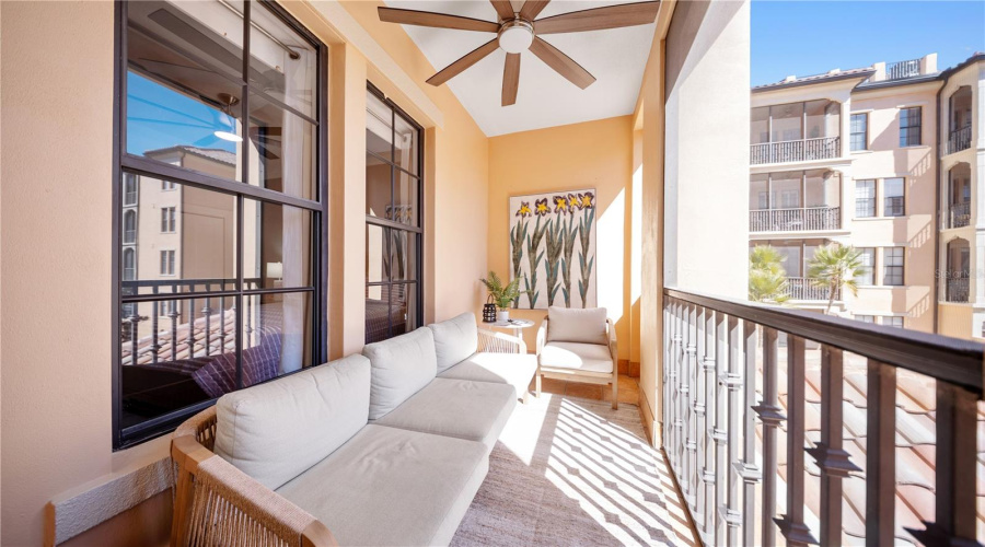 Covered & Screened Private Balcony