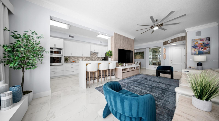 Living Room and Kitchen - Open Concept Layout