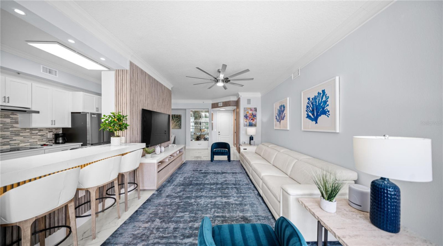 Living Room and Kitchen - Open Concept Layout