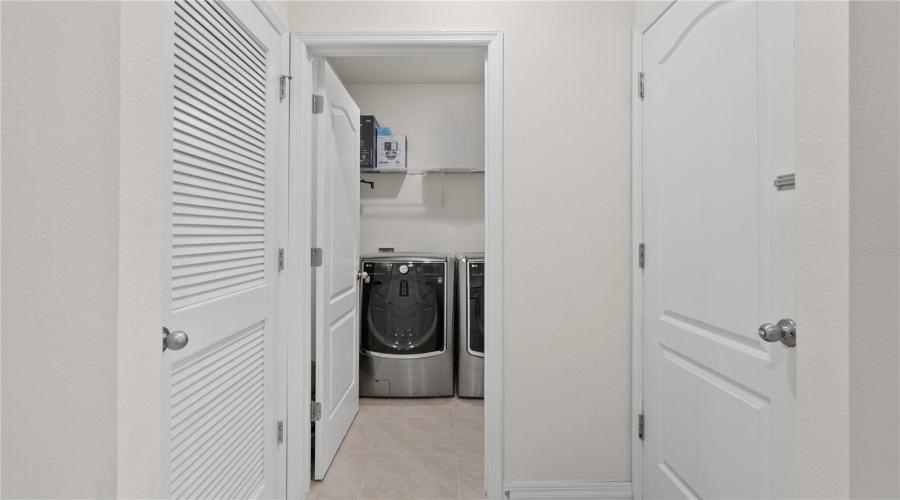 Hallway view to Laundry Room
