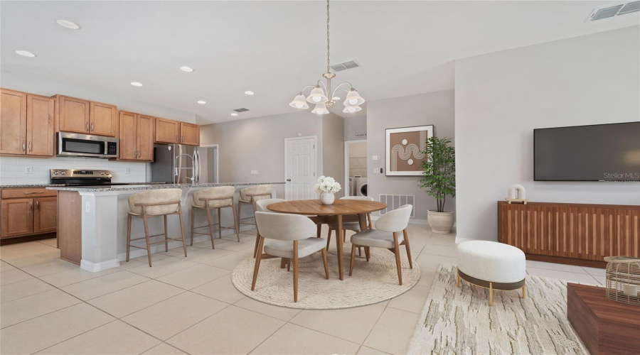 Virtually Staged Dining Room