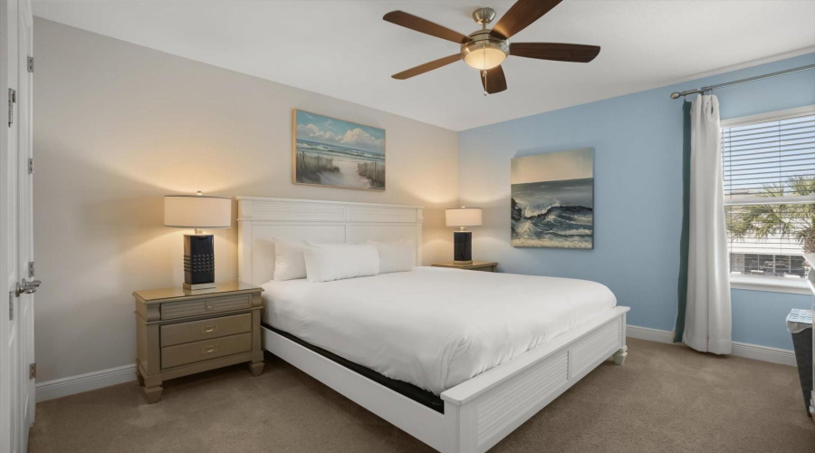 Spacious bedroom with comfortable layout