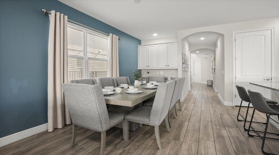 Dining area conveniently located near the kitchen and living space for easy entertaining.