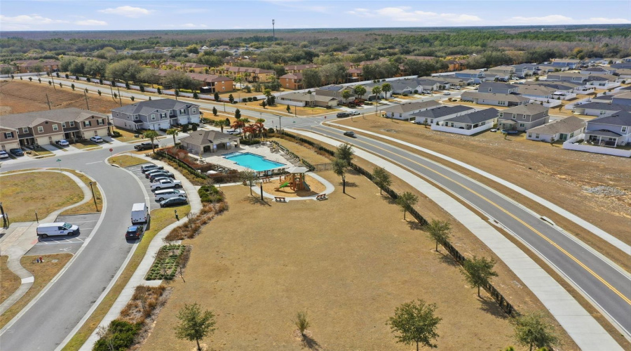 A short distance from the pool and playground.