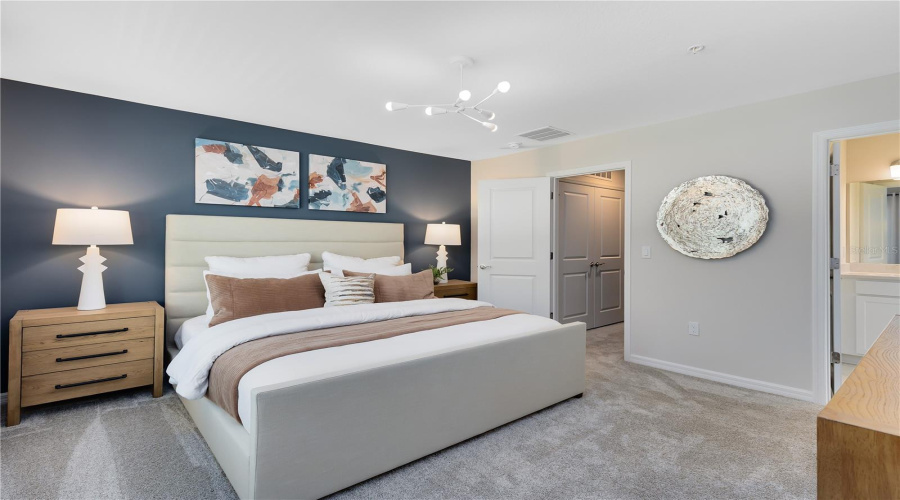 Model Home Design Only. Pictures and furnishings are for illustrative purposes only. Elevations, colors and options may vary. Furniture is for model home staging only.