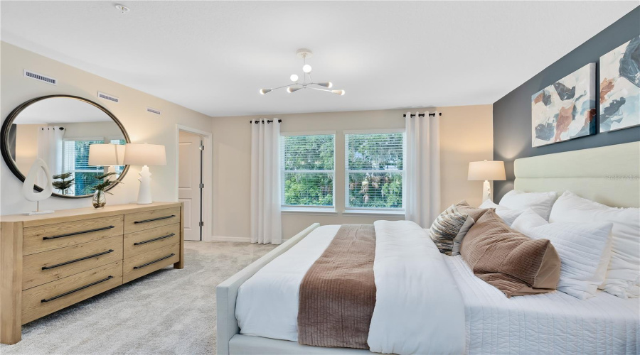 Model Home Design Only. Pictures and furnishings are for illustrative purposes only. Elevations, colors and options may vary. Furniture is for model home staging only.