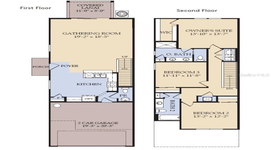 Floor Plan - Floor One and Floor Two