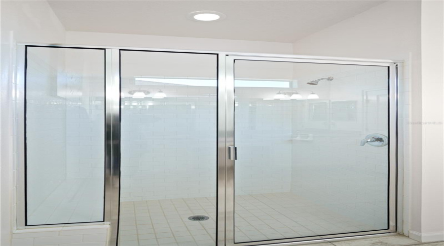 Standing shower in Primary suite