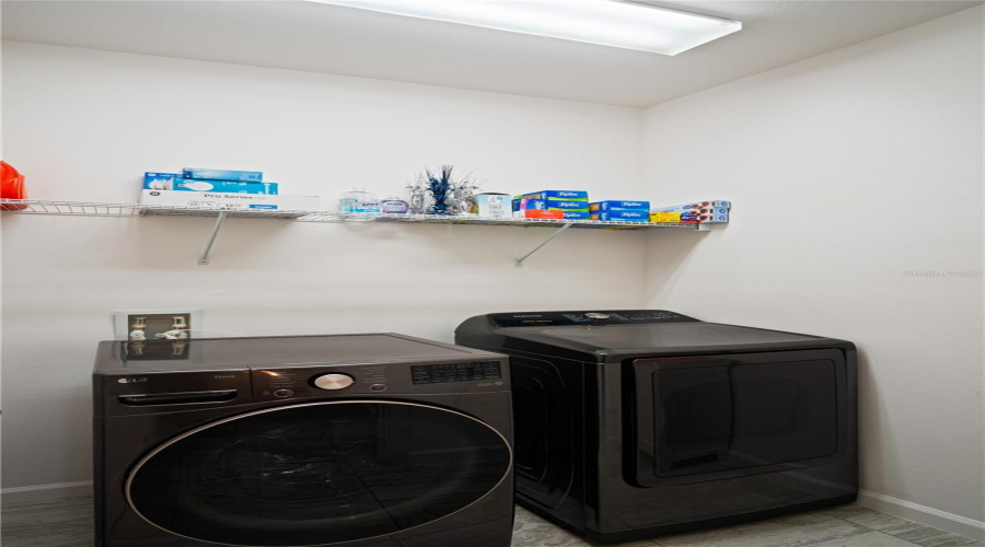Interior laundry room