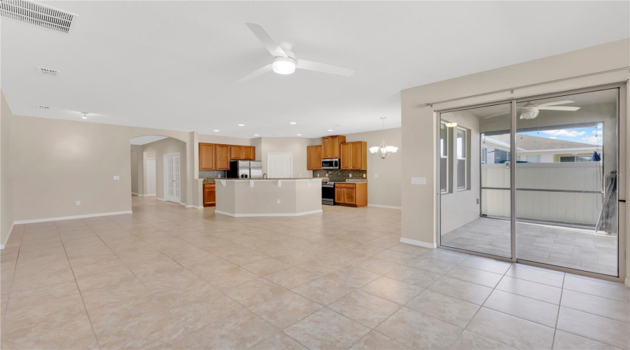 Living Room View towards Kitchen