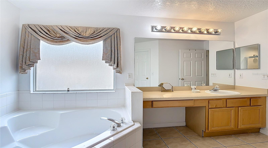 Primary bathroom with garden tub