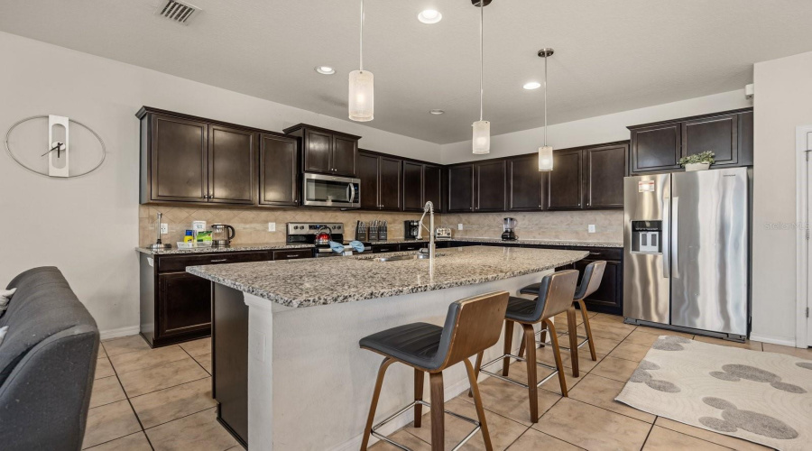 Kitchen- With bar seating