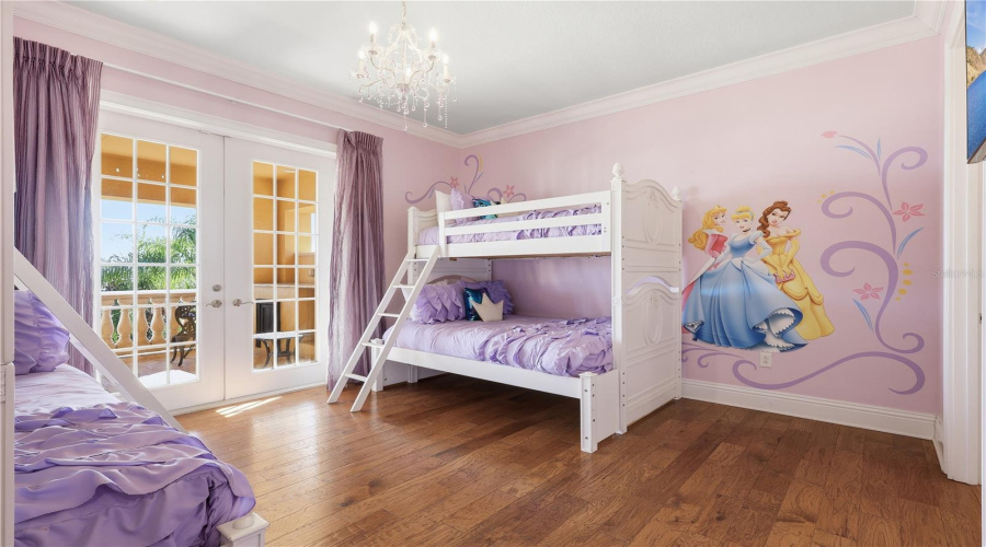 2nd Floor Princess Themed Bedroom 3 with Balcony Access