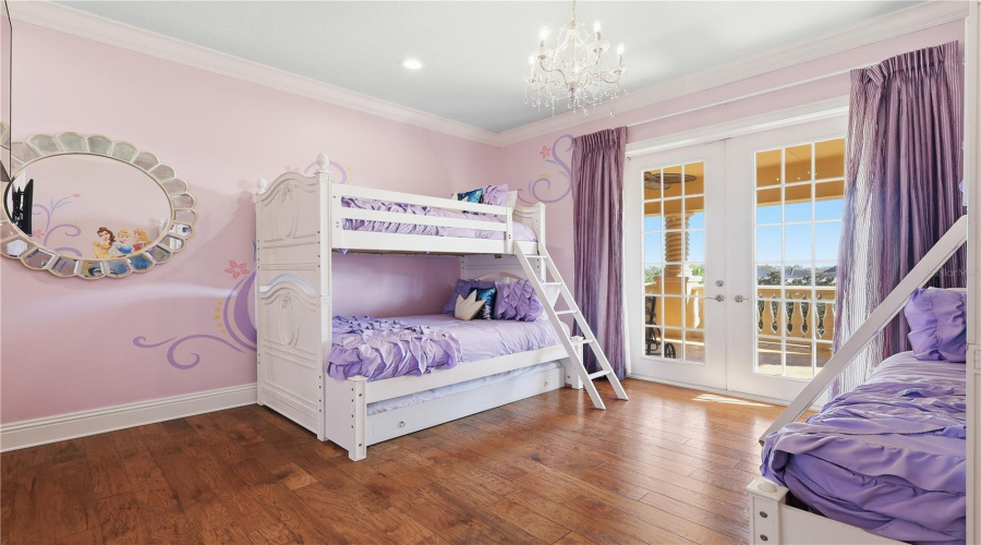 2nd Floor Princess Themed Bedroom 3 with Balcony Access