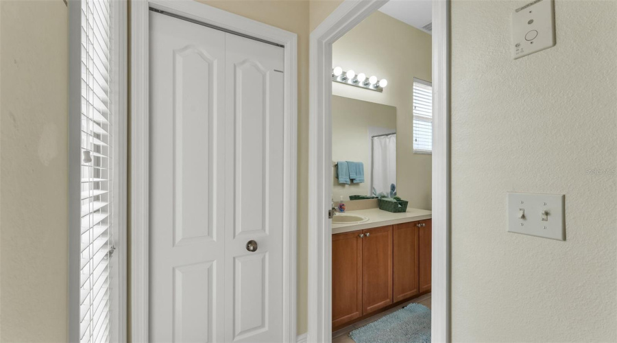 Bathroom 2 and access to patio