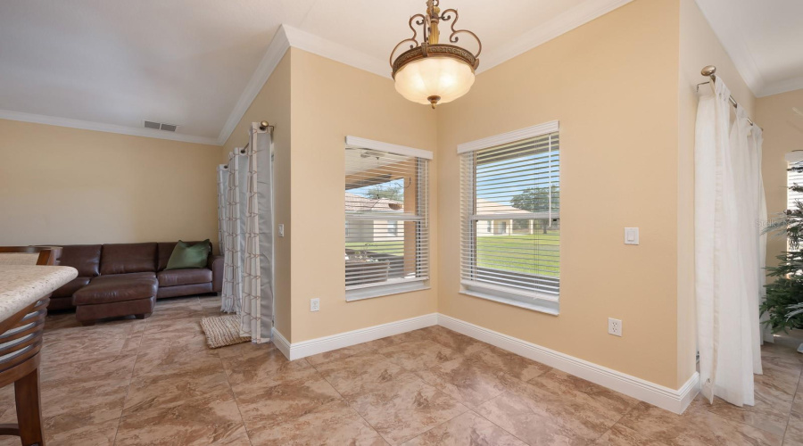 Light filled breakfast nook off the kitchen.