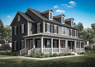 Island Village - Hilton Head Floorplan - Coastal Elevation - Architect's Rendering