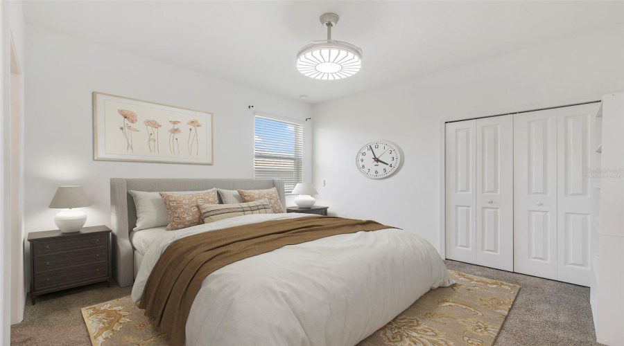 'Next Gen' apartment - bedroom. Virtually Staged.