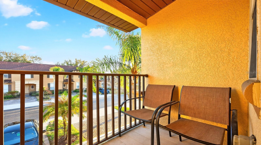 Balcony off the primary suite.