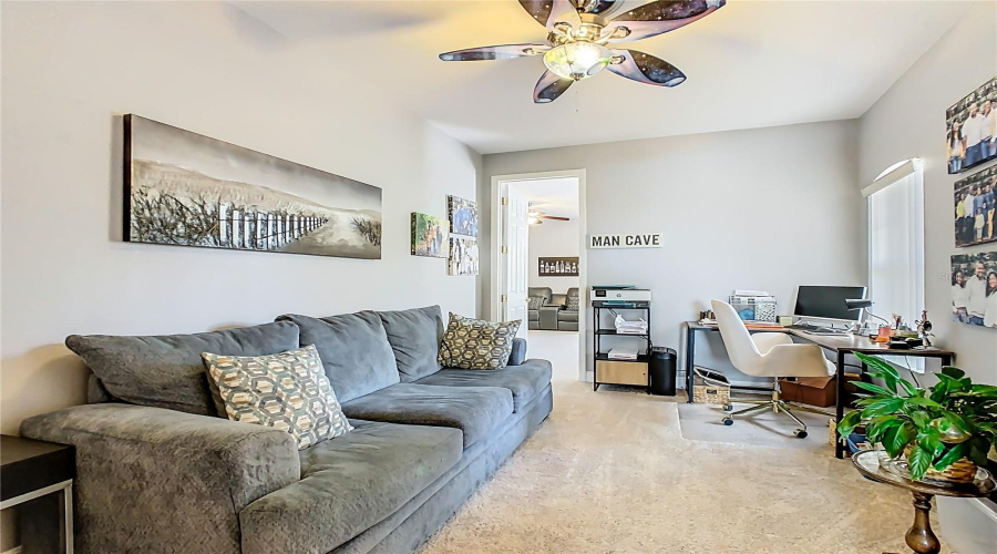 Den/Office heading into Flex Room/Man Cave