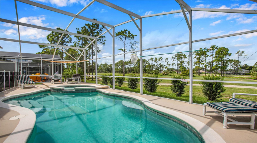 Pool and spa overlooking the 1st hole