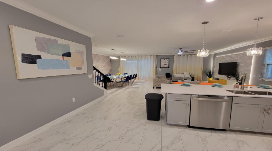 Kitchen and living room