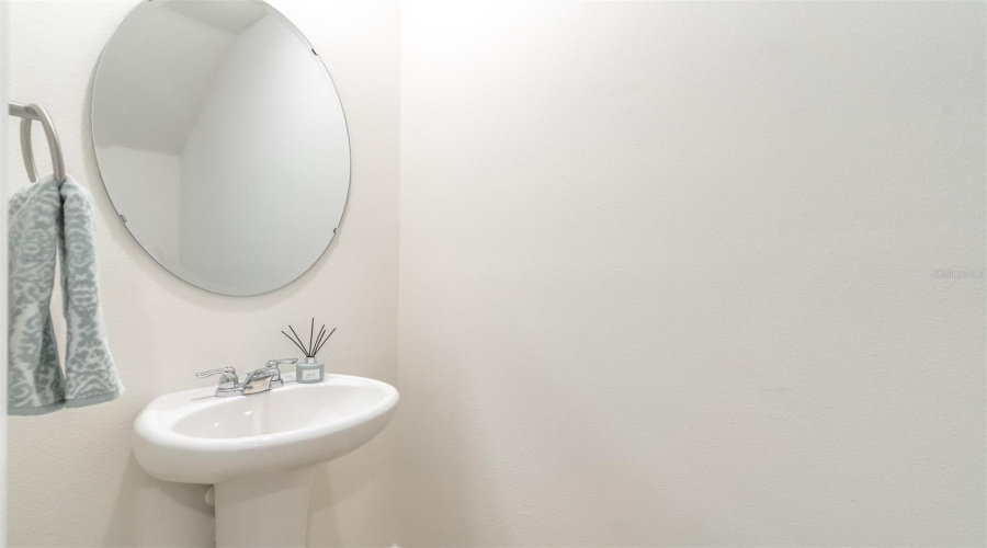 Main level powder room