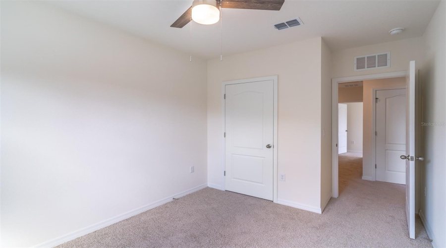 Bedroom two has ceiling fan
