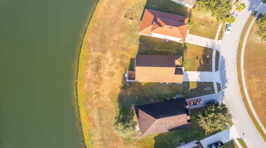 Aerial view from the property and the waterview