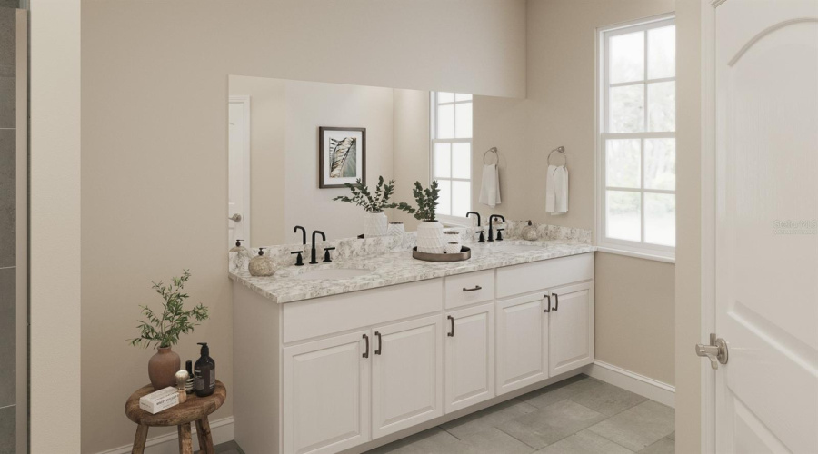 *virtually staged* Island Village Marco Primary Bathroom