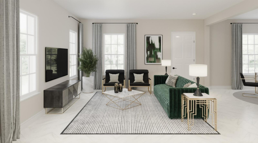 *virtually staged* Island Village Hatteras Great Room