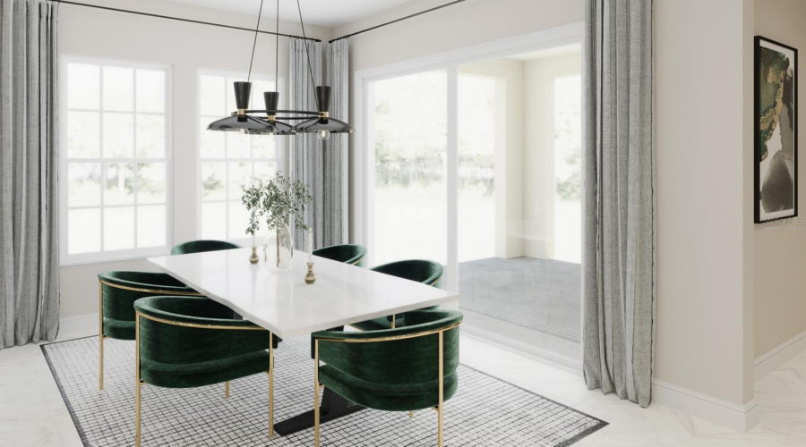 *virtually staged* Island Village Hatteras Dining Room