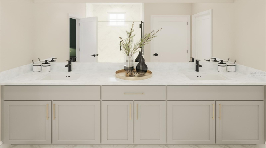 *virtually staged* Island Village Hatteras Primary Bathroom