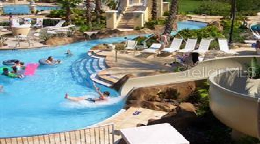 Lazy river and slide!